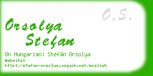 orsolya stefan business card