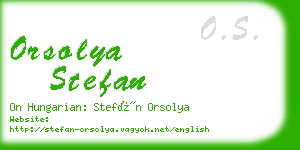 orsolya stefan business card